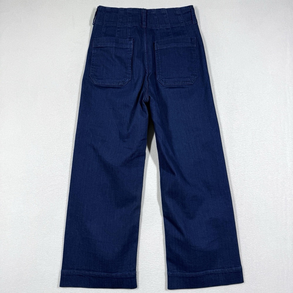 Maeve Anthropologie Jeans Womens 27 The Colette Wide Leg Crop Denim Patch Pocket - Picture 5 of 13
